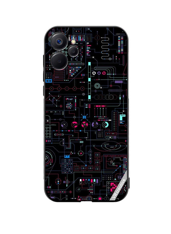VR CREATIVE Protective Case Cover For Realme 9i 5G Circuit Design Multicolour - Image 1