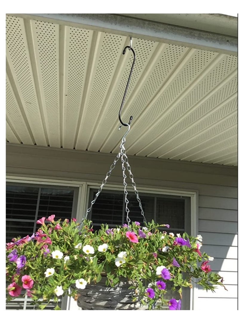 Excefore 6 Pack Large S Hooks, Non Slip Heavy Duty S Hooks, Suitable for Tree Branch, Utensils, Patio, Flower Basket, Garden Tools - Image 2