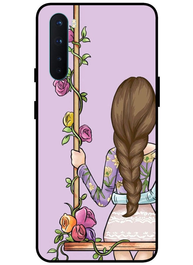 EYE CATCH - Protective Case Cover For OnePlus Nord Smart Series Printed Protective Case Cover for OnePlus Nord Girl Backside - Image 1