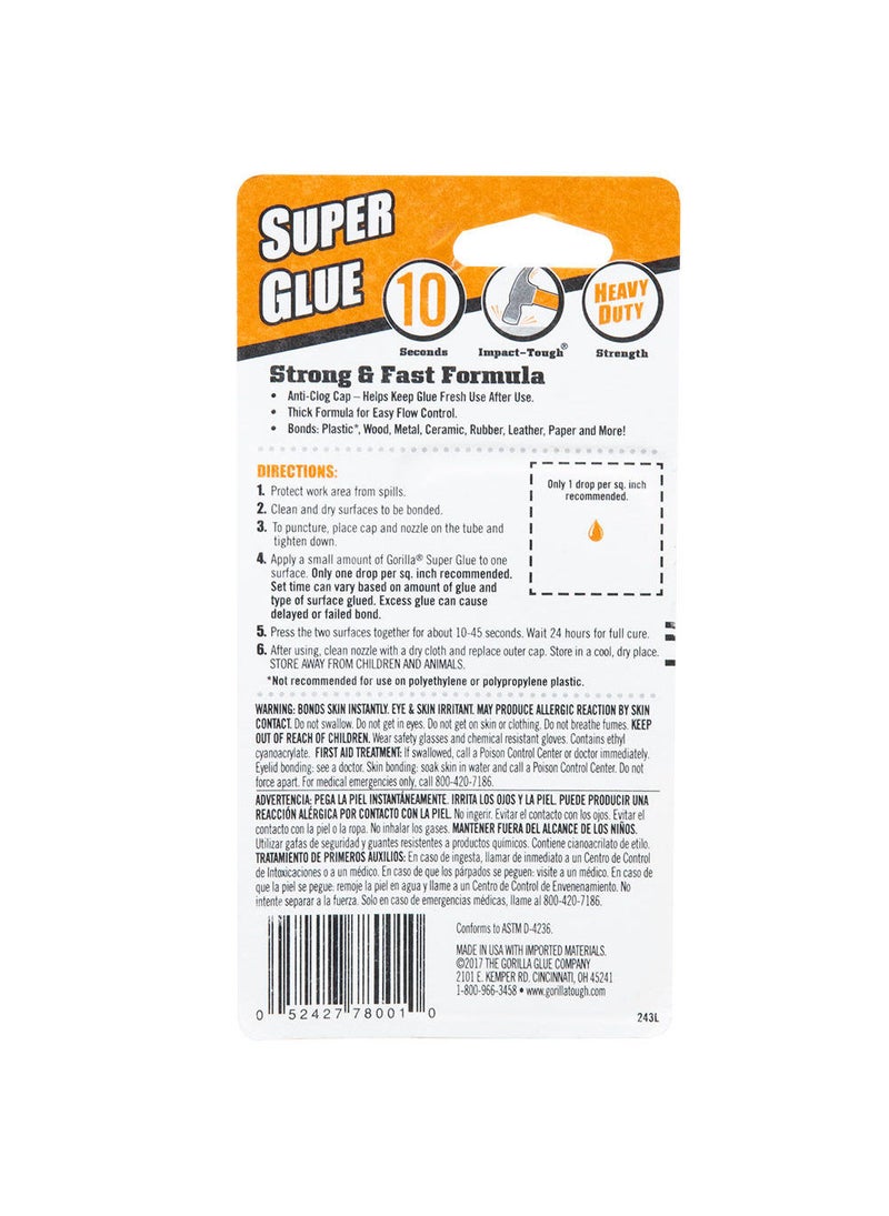 Gorilla Gorilla 3G Super Glue Tube Pack of 2  - Image 2