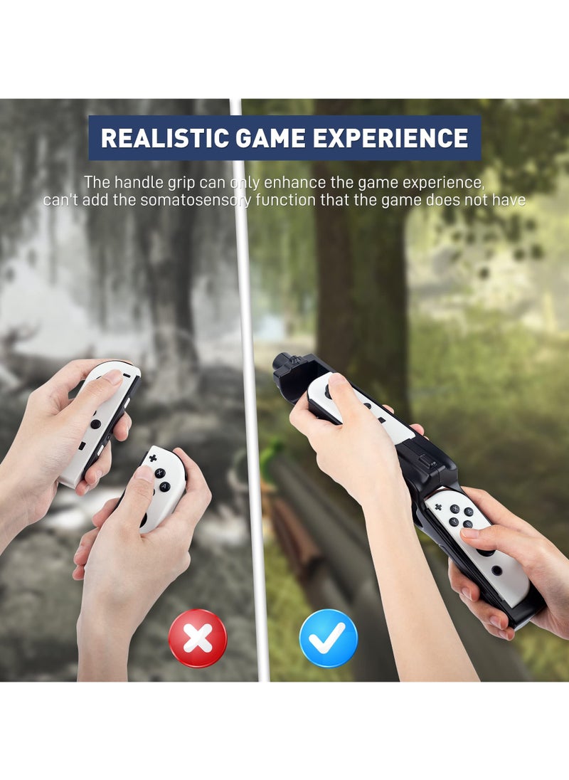 SANMUGEED - Game Gun for Switch & Switch OLED Joy Con, Controller Grip for Hunting Simulator, for Wolfenstein 2, for Splatoon, for Big Buck Hunter Arcade and Other Switch Shooting Games - Image 1