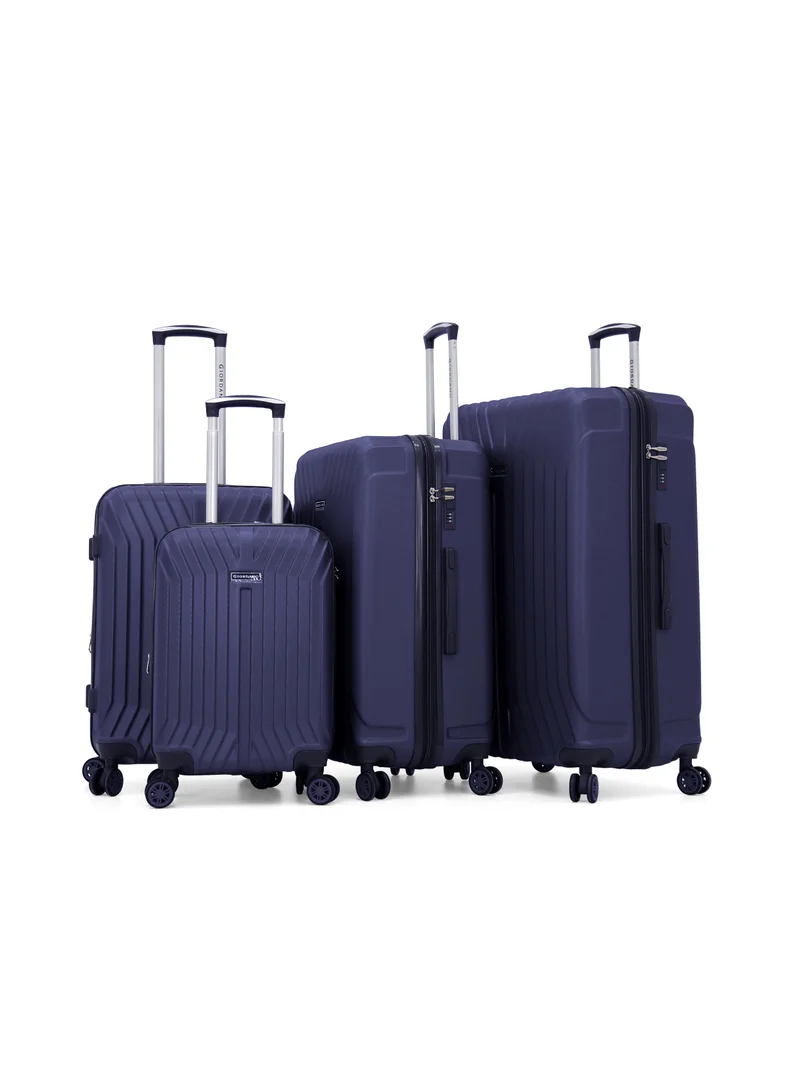 GIORDANO Giordano Hardside Luggage Trolley Bag 4 Pieces Set,Navy (S-20,M-24,L-28,XL-32)