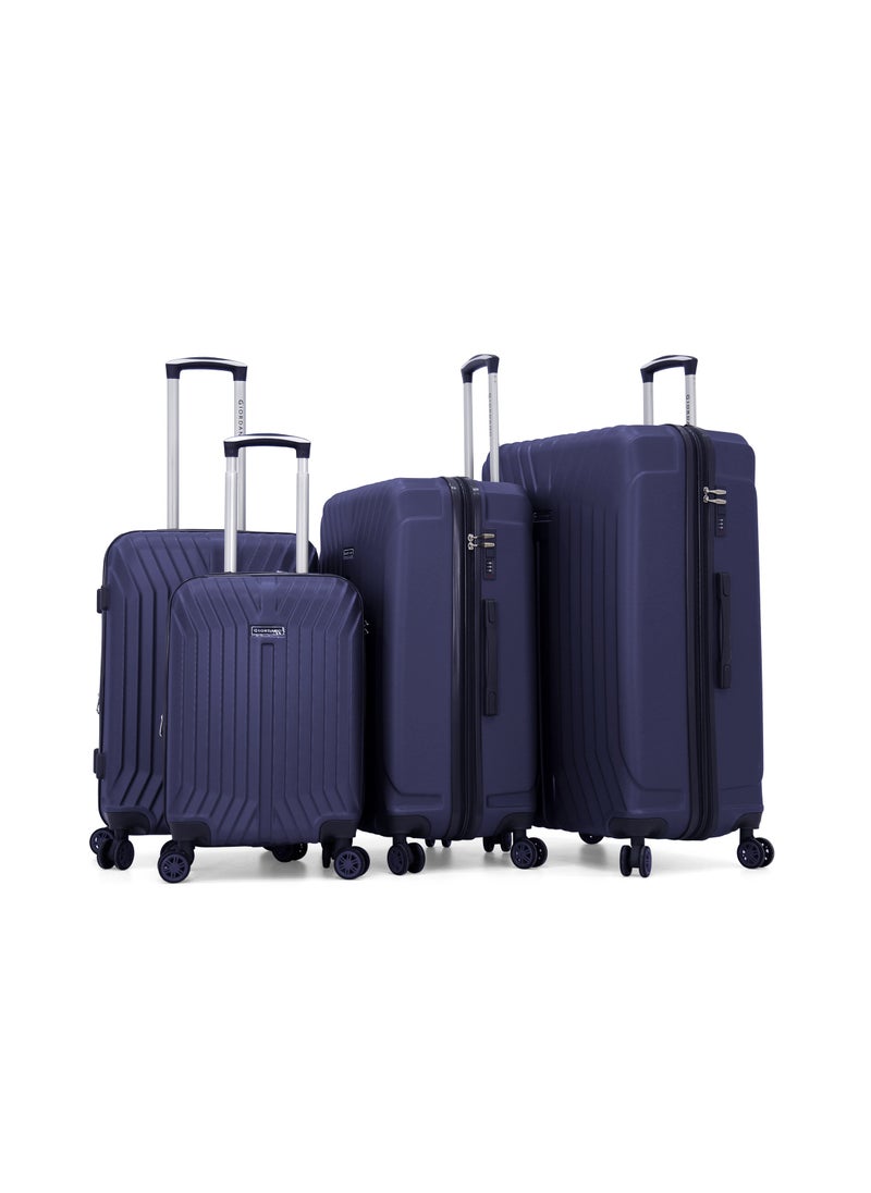 GIORDANO Giordano Hardside Luggage Trolley Bag 4 Pieces Set,Navy (S-20,M-24,L-28,XL-32)  - Image 1
