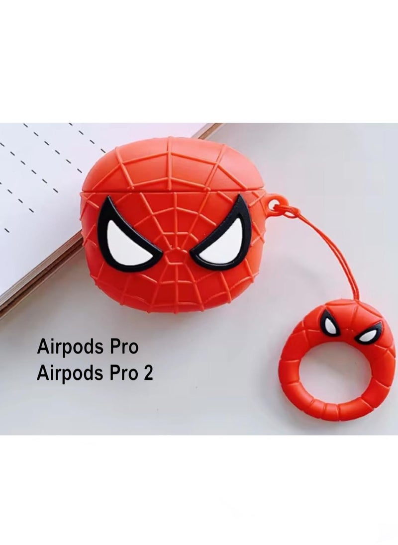 Generic - Case Soft Silicone Shockproof Cover for Apple Airpods Pro/Airpods Pro 2 New 3D Cute Cartoon Creative Fun Case Skin with Keychain Design - Image 1