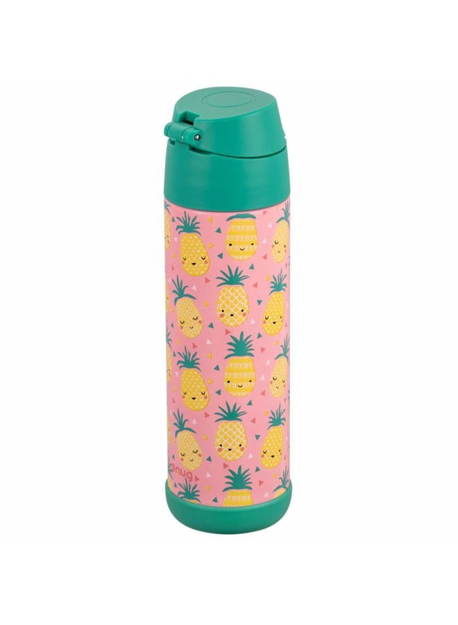 Snug Kids Flask - Stainless Steel Insulated Water Bottle with Straw for Children/Toddlers (Girls/Boys) - Pineapples, 500ml - Image 5