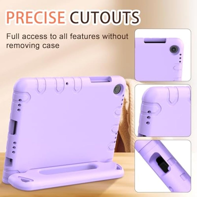 AVAWO Shockproof Kids Case for Samsung Galaxy Tab A9+ Plus 11 inch with Built-in Screen Protector, Sweet Light Purple - Image 3