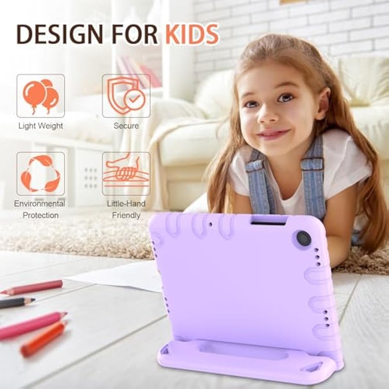 AVAWO Shockproof Kids Case for Samsung Galaxy Tab A9+ Plus 11 inch with Built-in Screen Protector, Sweet Light Purple - Image 4