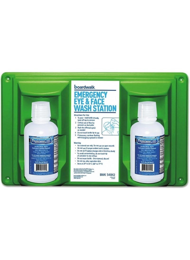 boardwalk Boardwalk 54842 Emergency Eyewash Station with 16 oz Bottles 6Kit 