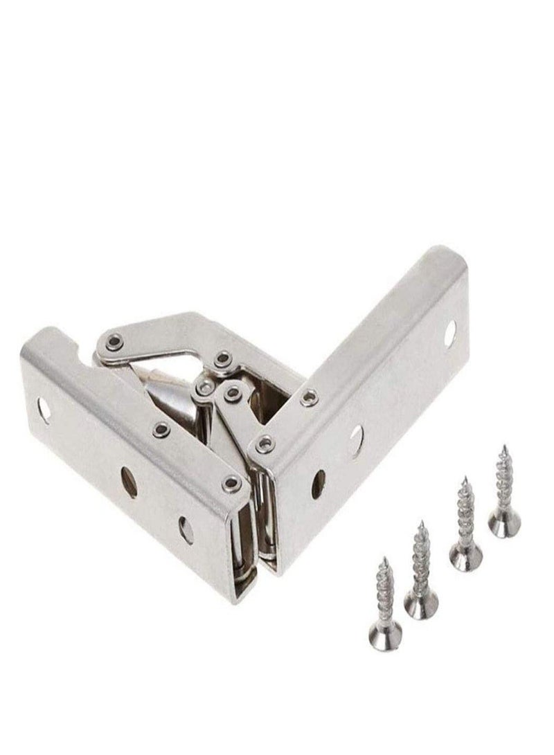 2 Packs of 90 Degree Angle Bracket Support Foldable Display Stand Bracket Folding Door Shelf Hinge Hidden Bracket Table Frame Furniture Accessories - Image 2