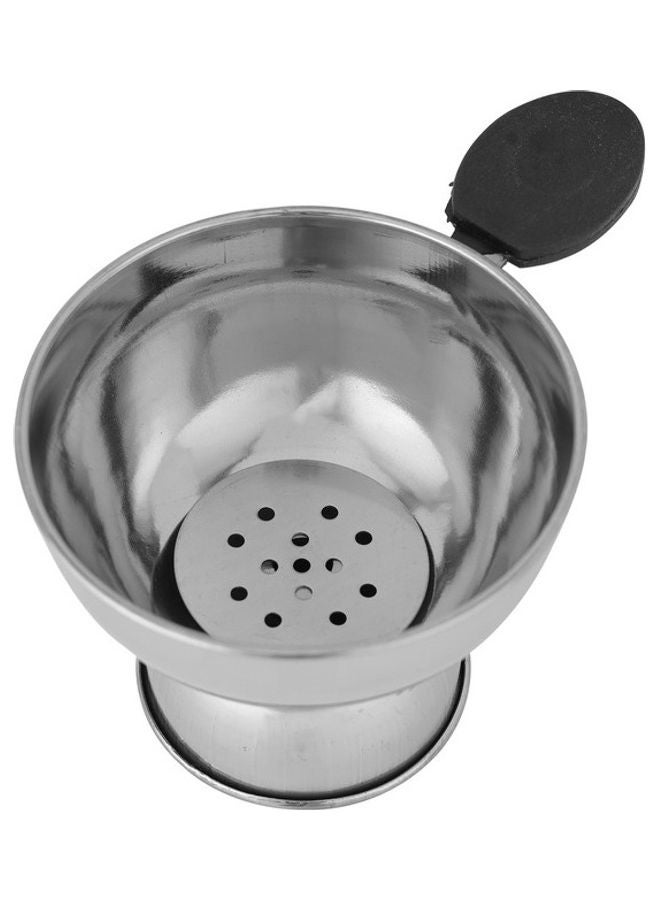 DELCASA Chiratta Puttu Maker Pressure Cooker Silver/Black 14x10x10.5cm - Image 5