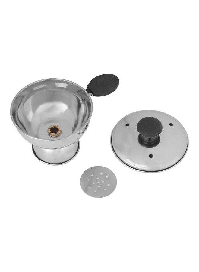 DELCASA Chiratta Puttu Maker Pressure Cooker Silver/Black 14x10x10.5cm - Image 4