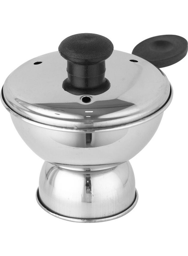 DELCASA Chiratta Puttu Maker Pressure Cooker Silver/Black 14x10x10.5cm - Image 2