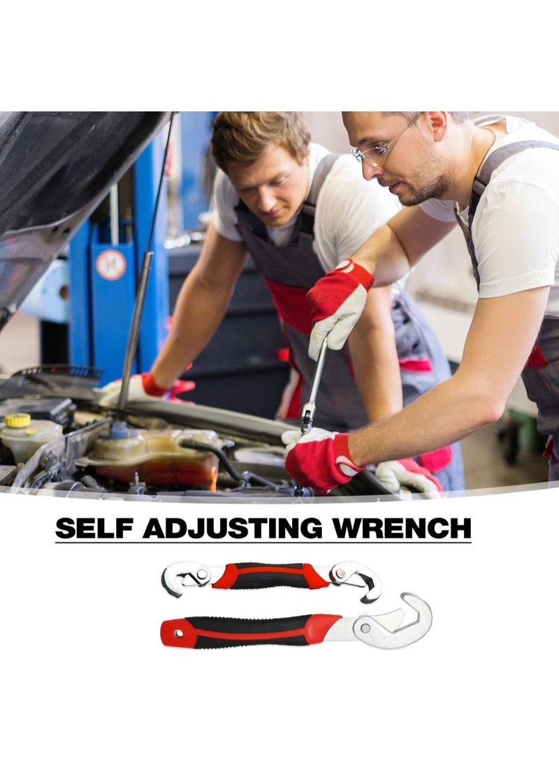 GGOOT Adjustable Spanner, Carbon Steel Wrench, Soft Grip Gadgets, 2X Multifunctional Hardware Tools for Maintenance Industry, Mechanical Engineering  - Image 2