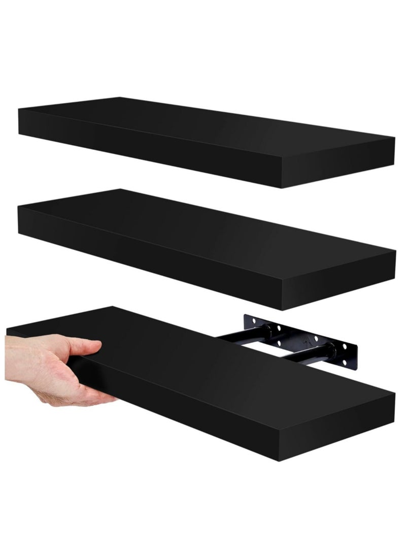 PixelsFurniture Set of 3 Pieces Floating Shelves Pixels Furniture for Wall, Living Room, Bedroom, Kitchen, Bathroom Decor, Shelves with Invisible Brackets, 100 CM - Image 1