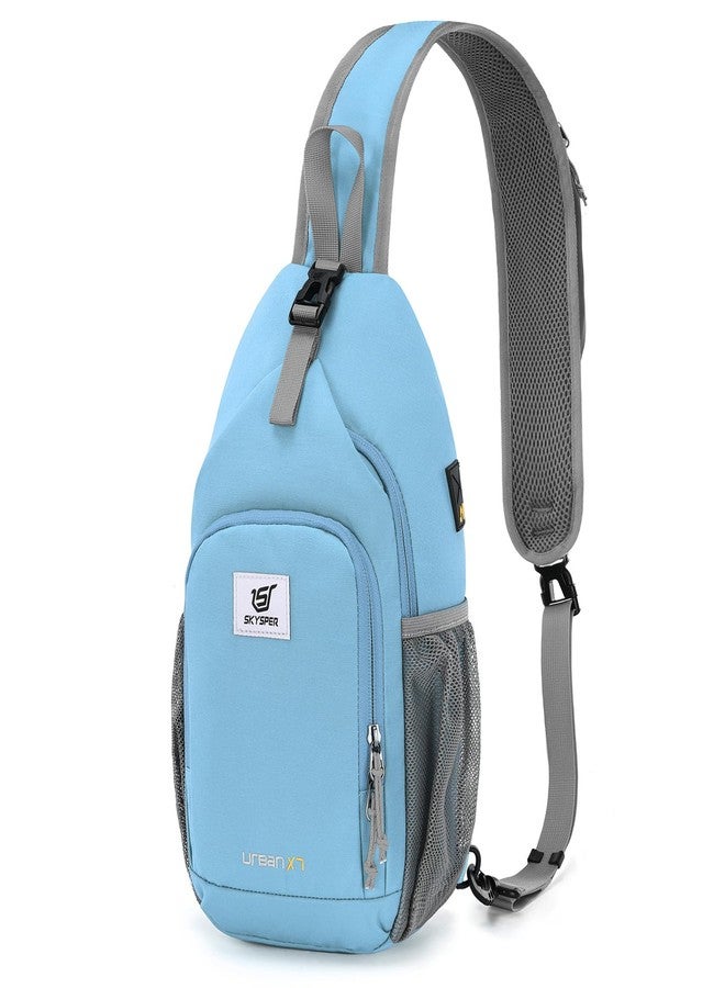 SKYSPER Sling Bag RFID Crossbody Sling Backpack Cross Body Shoulder Bag Travel Hiking Daypack for Women Men(Lightblue) - Image 1
