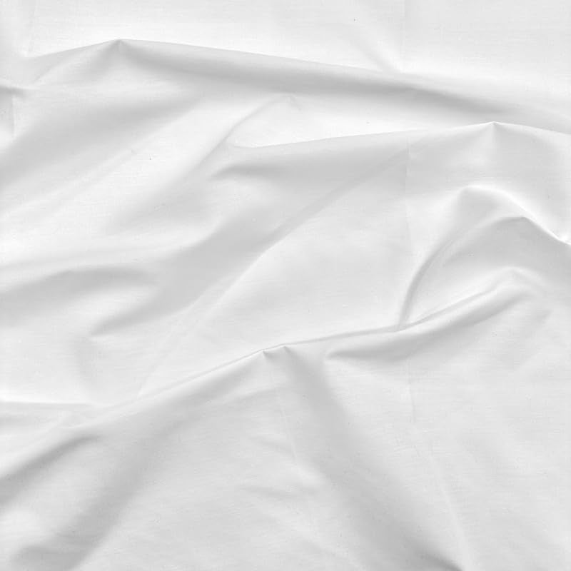 Ice Fabrics Cotton Polyester Broadcloth Fabric by The Yard - 60" Wide Soft & Breathable Broadcloth Fabric for Sewing - Perfect for Apparel, Bedding, Curtains and More - White - 2 Yards - Image 3