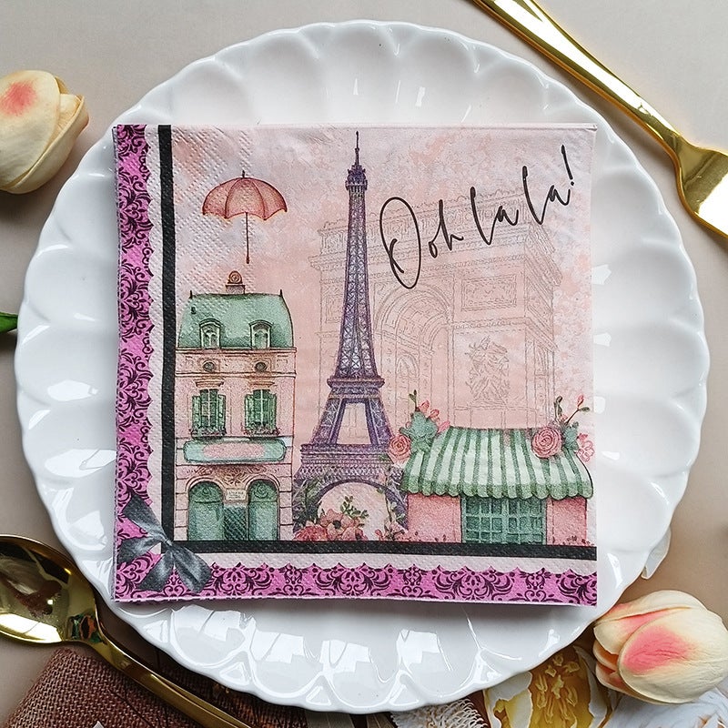 Color Printing Napkins Flowers And Plants Facial Tissue Party Tissue Sale - Image 1