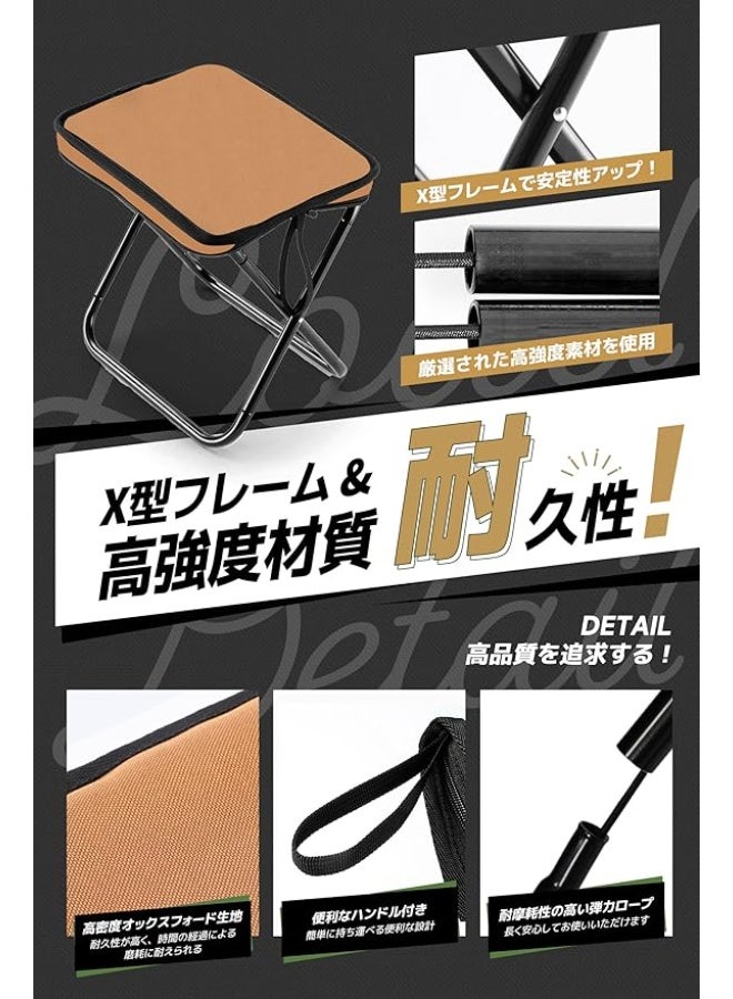 Generic Foldable Camping Stool with Storage Bag – Portable Lightweight Chair for Outdoor, Fishing, Hiking & Picnic, Strong Metal Frame with Oxford Fabric Seat – Multicolor – 1pcs - Image 2