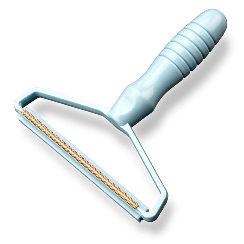 Portable Fabric Shaver, Pet Hair Remover, Manual Lint Remover, Dog Cat Hair Remover for Carpet, Clothes, Furniture, Couch Blue 1pcs - Image 1