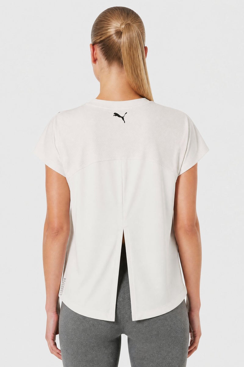 PUMA Women Sportswear Fit Short Sleeve Training T-Shirt, Off White - Image 5