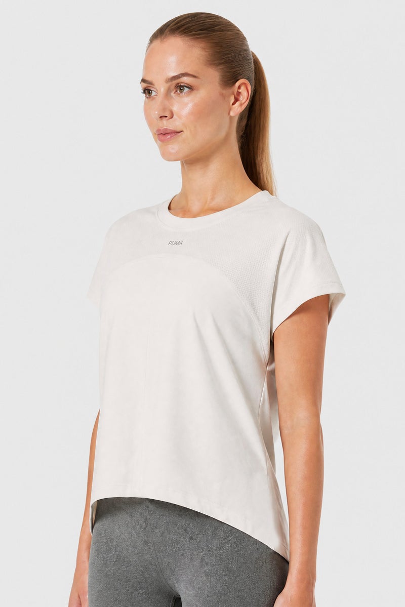 PUMA Women Sportswear Fit Short Sleeve Training T-Shirt, Off White - Image 4