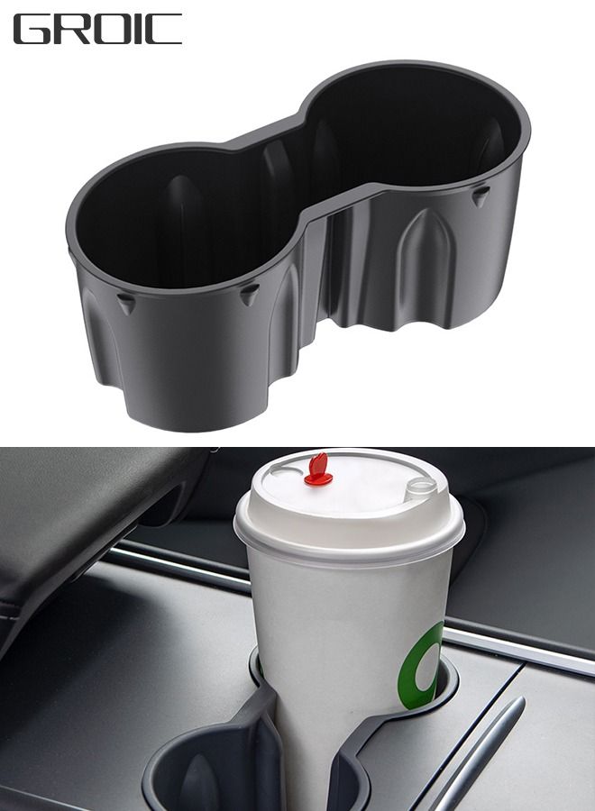 GROIC Tesla Cup Holder Insert for Model 3 Y, Center Console FIT New Accessories Slot Slip Limit Clip - Image 1