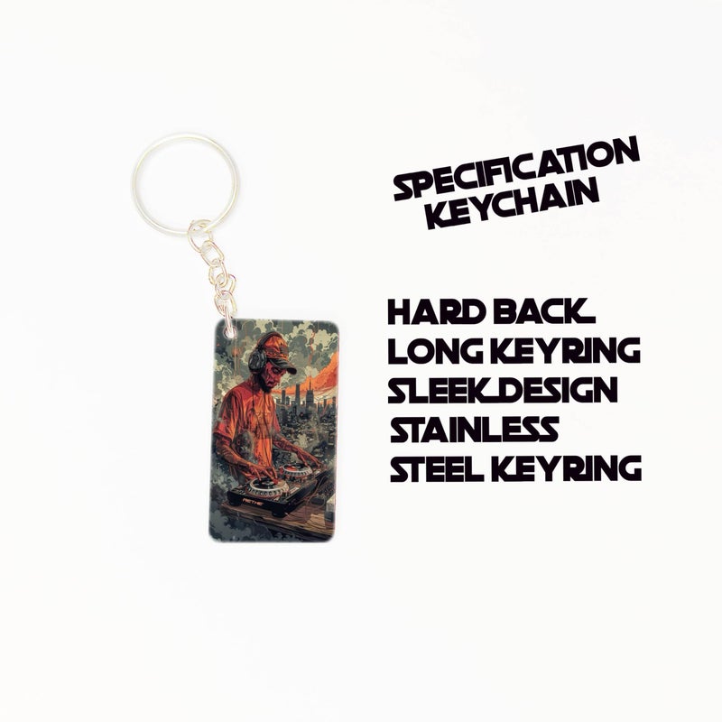 OUTFITQUE OUTFITQUE Premium (Pack of 2) Anime-361 Printed Long Keychain For Bike, Scooty, Car, MDF Keyholder - Image 3