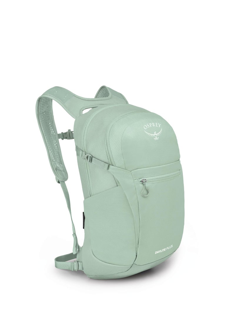 Osprey Daylite Plus Commuter Backpack Lightweight Everyday Pack with Laptop Sleeve and Water Bottle Pockets Ideal for Work School and Travel with Versatile Storage Options Frosty Mint Green