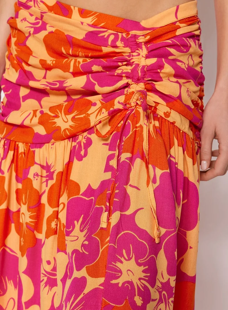 trendyol Floral Print Top & Skirt Set