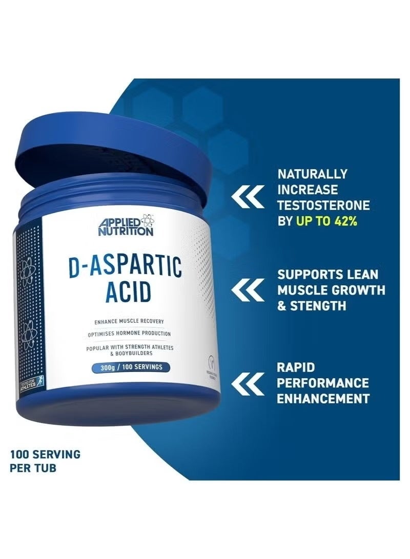 Applied Nutrition D-Aspartic Acid – 300g Pure Testosterone & Performance Support | 100 Servings - Image 2