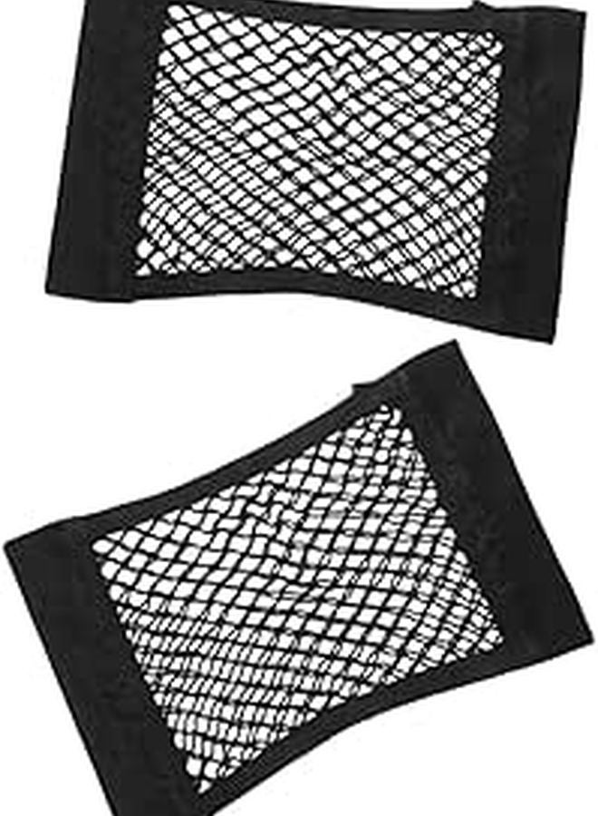 2Pcs Double Layer Mesh Cargo Net Truck Bed Organizer Easy Installation Versatile Storage For Car SUV - Image 1