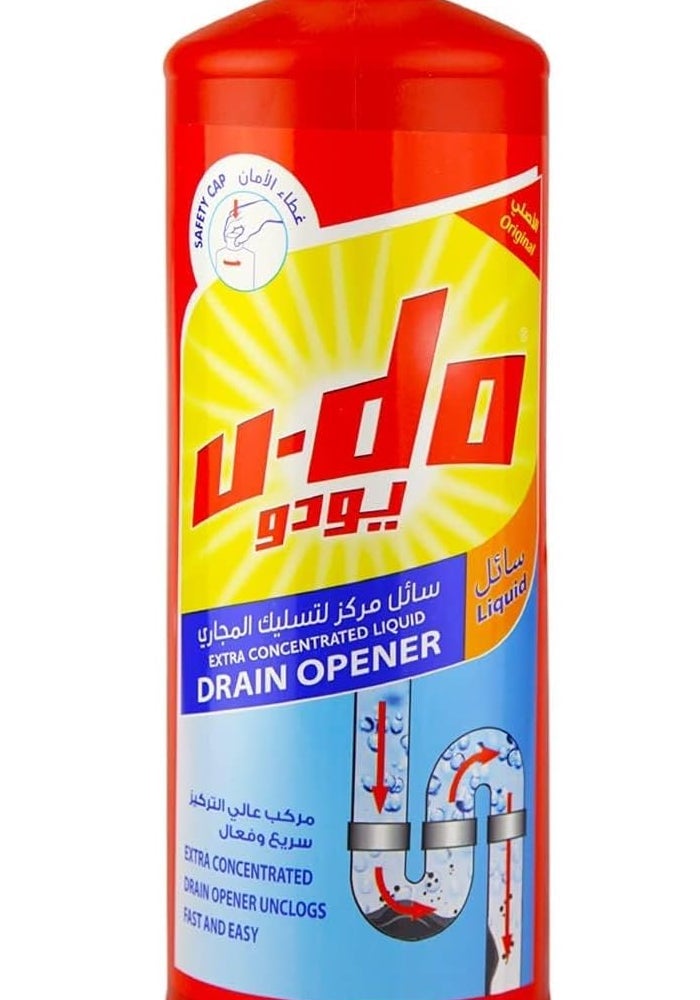 U-Do Extra Concentrated Drain Opener Liquid, 1 Litre - Image 1