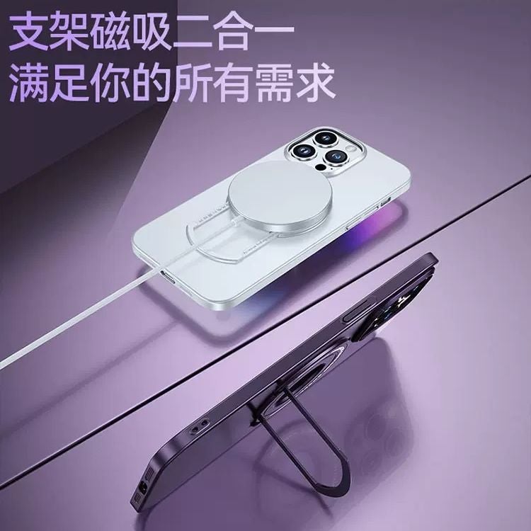 Suitable for Apple 16Promax Mobile Phone Case Iphone15 Pull Rod Bracket Magsefe Magnetic Anti-Fall Protection 12 - Image 4