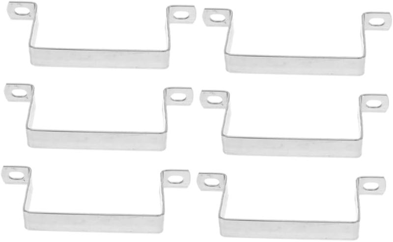 6 قطع من مشابك أنابيب مربعة من الفولاذ المقاوم للصدأ، قوس U، قاعدة دعم، تركيب مقاوم للحرارة - Image 1