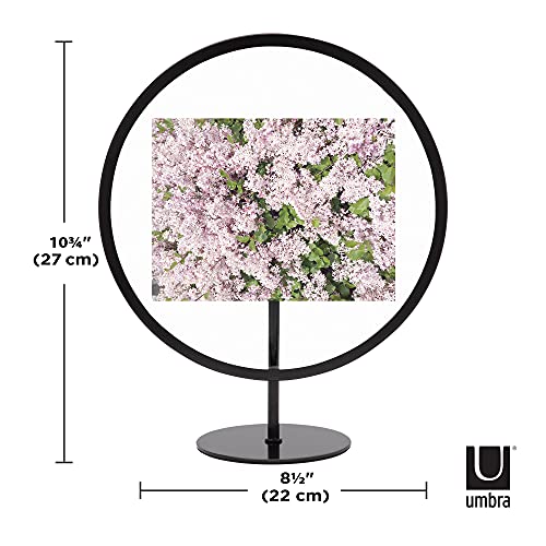 Umbra, Black Infinity Picture Frame, Unique Circular Display for Desk or Wall, Floats 4x6 Photo, 4 x 6 - Image 3