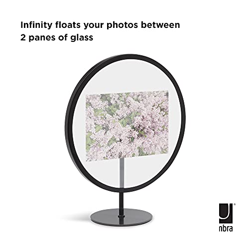 Umbra, Black Infinity Picture Frame, Unique Circular Display for Desk or Wall, Floats 4x6 Photo, 4 x 6 - Image 4