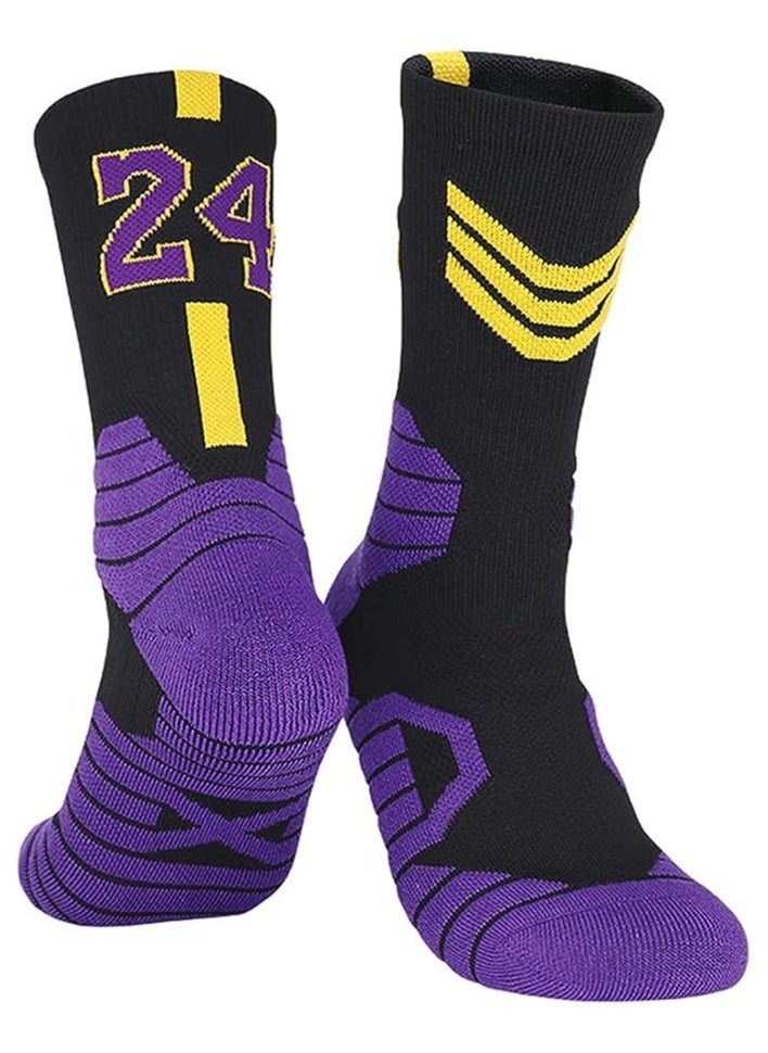 XiuWoo Basketball Socks 3 Pairs, Athletic Socks with 3D Ankle Protection , Compression Cushion Sport Socks for Men  - Image 3