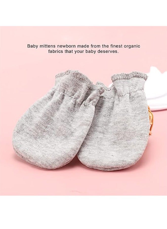4 Pair Baby i Scratch Mittens for Newborn Boys Girls, Elasticity Adjustable Breathable Meshes No Scratching Gloves Mitts Mits, Suit 0-12 Months Boy And Girl  - Image 3