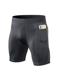 Men Quick Dry Breathable Elastic Shorts Grey