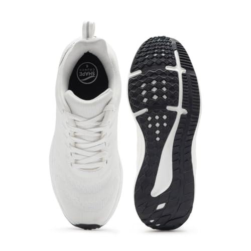SHAPECRUNCH Arch Support Shoes with Soft Cushioned Insoles for Men for Walking and Running - Comfortable and Stylish (White, 8) - Image 5