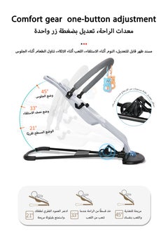 Jourvent Luxury Portable Baby Rocking Chair with Music,  Headrest, Toy Rack, and  – Multifunctional, Adjustable, Skin-Friendly, and Breathable Design  - Image 3