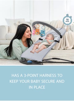 Jourvent Luxury Portable Baby Rocking Chair with Music,  Headrest, Toy Rack, and  – Multifunctional, Adjustable, Skin-Friendly, and Breathable Design  - Image 4