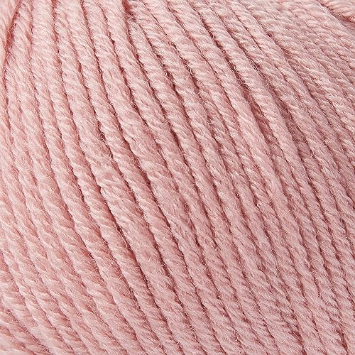 Gisimo 100% Merino Wool Yarn, 6-Ply Luxurious and Soft Yarn for Hand Knitting & Crocheting, 1.76 OZ/50g, 127 yds/116 Meters (Light Pink, 1 Ball) - Image 2