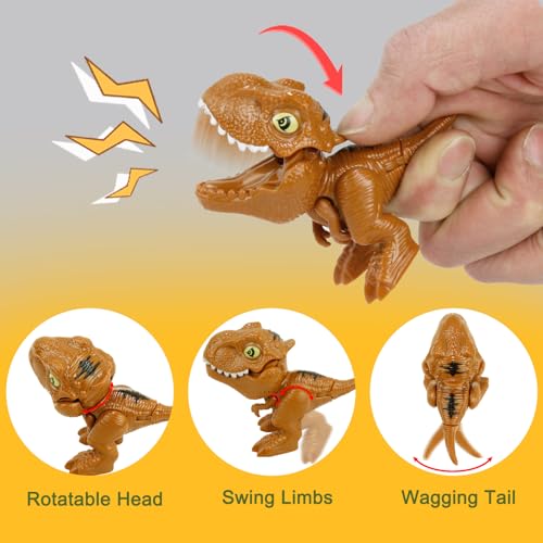 Sealive Dinosaur Egg Toys with Mini T-Rex Inside - 4 Pack Hatching Dinosaur Eggs for Kids 3-5, Educational Birthday Gifts, Boys Girls Party Favors, Interactive Play Learning Toys, Biting Fingers Big mouth - Image 4