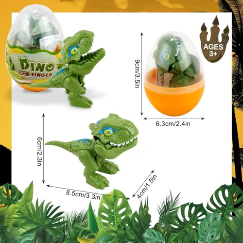 Sealive Dinosaur Egg Toys with Mini T-Rex Inside - 4 Pack Hatching Dinosaur Eggs for Kids 3-5, Educational Birthday Gifts, Boys Girls Party Favors, Interactive Play Learning Toys, Biting Fingers Big mouth - Image 5