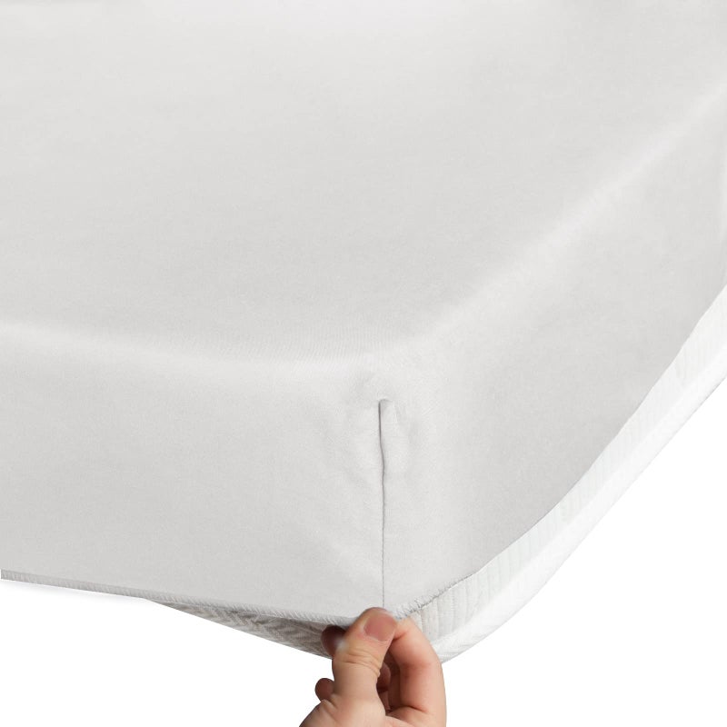 Coldwind ورقة Cot 31 "" × 75 "" 2 صفائح الحزمة بحجم سرير مرتبة مزودة بغطاء مزدوج/كامب بطابقين/رفاه رفوف/ضيف سرير ناعم وملحور الألياف الدقيقة - Image 4