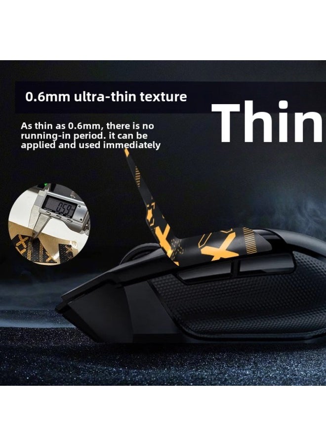 Generic - For Baselis Snake V3Pro Mouse Sticker V2pro Speed Edition X Non-slip Sticker Palm Sweat Sticker-Color:X Extreme Speed Edition/ultimate Edition/v2pro  Black Print❤Free Cleaning Cotton - Image 1