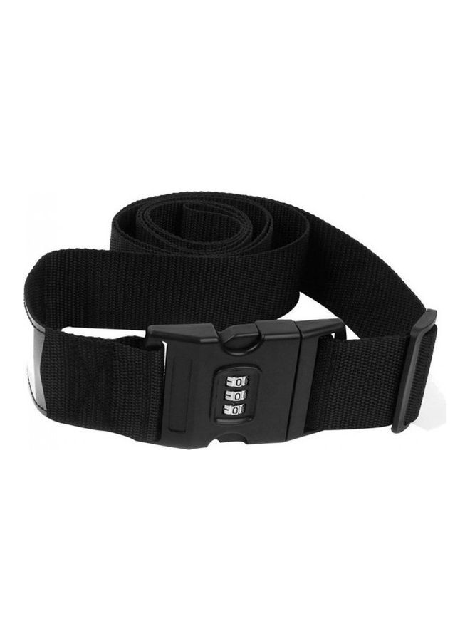 NIBEMINENT 2-Piece 3-Digit Lock Combination Luggage Belt Set Black  - Image 4