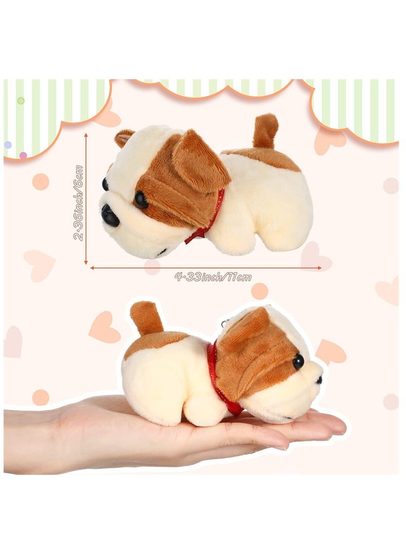 Y&D Stuffed Animal Toy, 12 Pcs 4 Inch Mini Cute Plush Ornaments, Doll, Keychain Handbag Pendant for Birthday Party Favors DIY Home Decor (Dog Style)  - Image 3