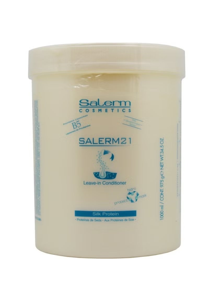 Salerm Cosmetics 21 LEAVE-IN Conditioner, B5 Provitamin Lipsomes & Silk Protein (34.5 oz - large tub size)